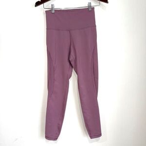 OLD NAVY Womens Small Purple Mauve Skinny Mesh Detail Elevate Leggings Z8